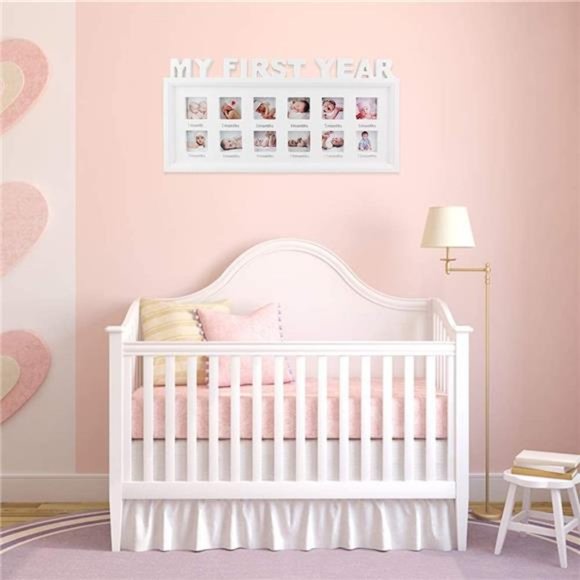 My First Year Frame Baby Picture Keepsake Frame for Photo Memories, White - Picture 3 of 7
